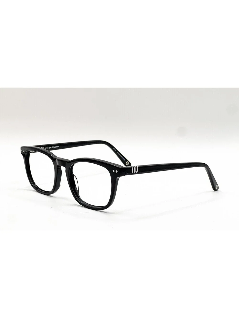 Muse 32-001963 Shiny Black Rectangle Authentic Eyeglass Frames 49-20